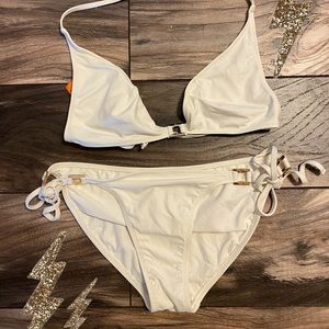 Tory Burch white tie bathing suit